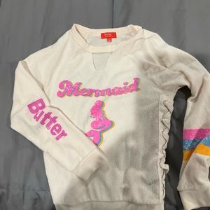 Butter mermaid sweatshirts girls size L (12)